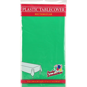Tablecover Plastic Green Rectangular 54'' X 108''