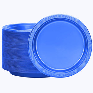 *BUY BULK* Hanna K. Signature Disposable 10" Blue Plastic Plates