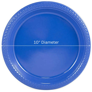 *BUY BULK* Hanna K. Signature Disposable 10" Blue Plastic Plates
