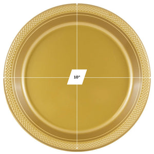 *BUY BULK* Hanna K. Signature 10" Plastic Gold Plate