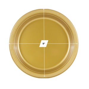 *BUY BULK* Hanna K. Signature 9" Plastic Gold Plate
