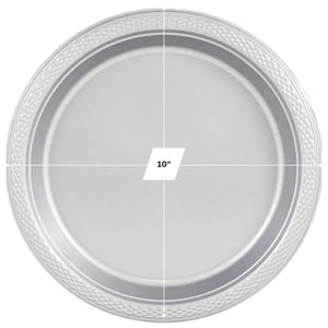 *BUY BULK* Hanna K. Signature 10" Plastic Silver Plate