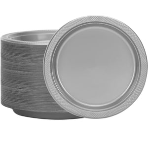 *BUY BULK* Hanna K. Signature 10" Plastic Silver Plate
