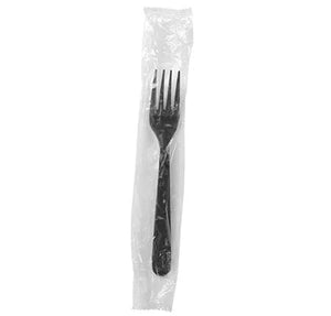*WHOLESALE* Disposable - Individually Wrapped - Heavy Weight - Black Fork | 1000 ct.