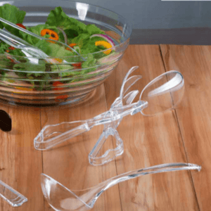 Clear Plastic Salad Tong 10"