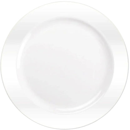 JUMBO PACK* Magnificence Heavy weight 10.25" Plastic Dinner Plate Value pack Pearl White