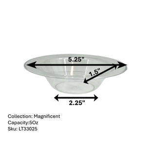 *JUMBO PACK* Magnificent Heavyweight 5oz Plastic Bowls Value pack Clear