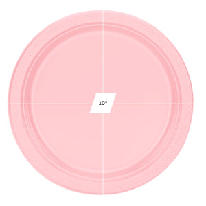 *BUY BULK* Hanna K. Signature 10" Plastic Pink Plates