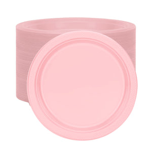 *BUY BULK* Hanna K. Signature 9" Plastic Pink Plates