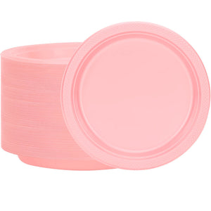 *BUY BULK* Hanna K. Signature 10" Plastic Pink Plates