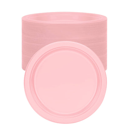 *BUY BULK* Hanna K. Signature 7" Plastic Pink Plate
