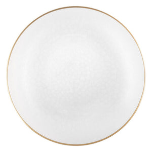Transparent / Gold Rim Hammered Plastic Charger