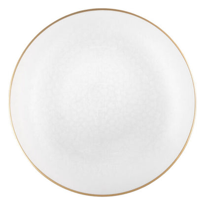 Transparent / Gold Rim Hammered Plastic Charger