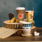 *WHOLESALE* 12 oz. - Disposable - Coffee Bean Pattern - Hot/Cold Cups | 960 ct.
