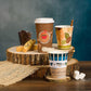 *WHOLESALE* 16 oz. - Disposable - Coffee Bean Pattern - Hot/Cold Cups | 960 ct.