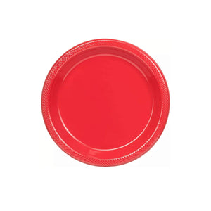 *BUY BULK* Hanna K. Signature Plastic Plates Red 7"