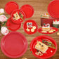 *BUY BULK* Hanna K. Signature Plastic Plates Red 7"