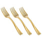 Gold Mini Plastic Forks 4.5"