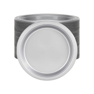 *BUY BULK* Hanna K. Signature 9" Plastic Silver Plate