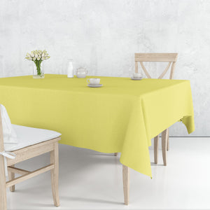 Tablecover Plastic Yellow Rectangular 54'' X 108''