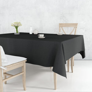 Tablecover Plastic Black Rectangular 54'' X 108''
