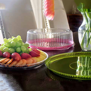 12'' Clear Plastic Ridged Tray