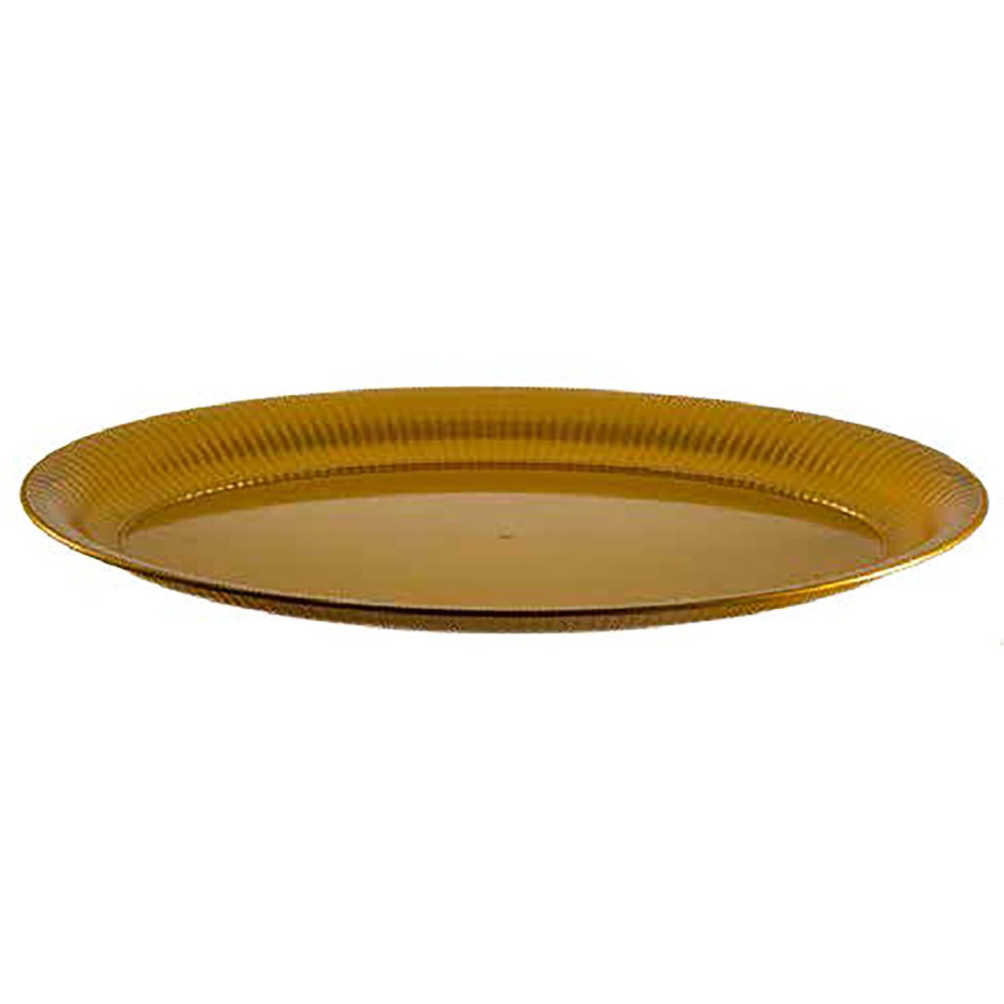 Gold Oval Heavy Weight Plastic Tray14" X 21''