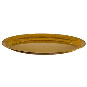 Gold Oval Heavy Weight Plastic Tray14" X 21''