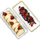 Aristocrat Collection 13.75"x6" White & Gold Narrow Serving Trays