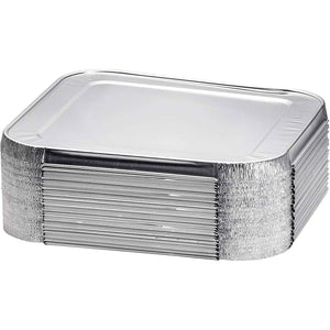 Large Disposable Aluminum Rectangular Foil Lid for Rack Roaster 17X12.5X3.19